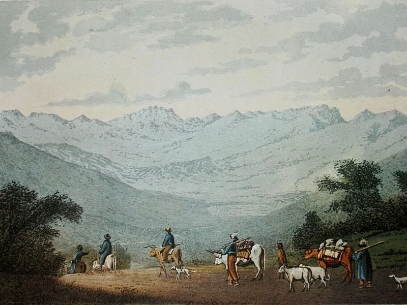 1781-William John Burchell - Discesa dalle Montagne Nevose